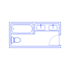 Layouts Bathrooms Primary 2 Wall Ink Drawing Svg Vector, Free Vectors File